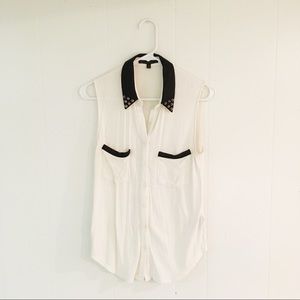 Lucca Couture Button Down Tank